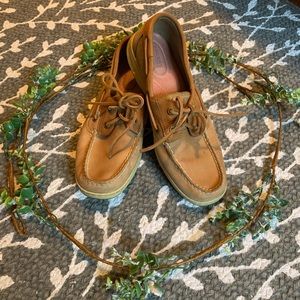 Sperry Angelfish Boat Shoe LinenOat Gold 9